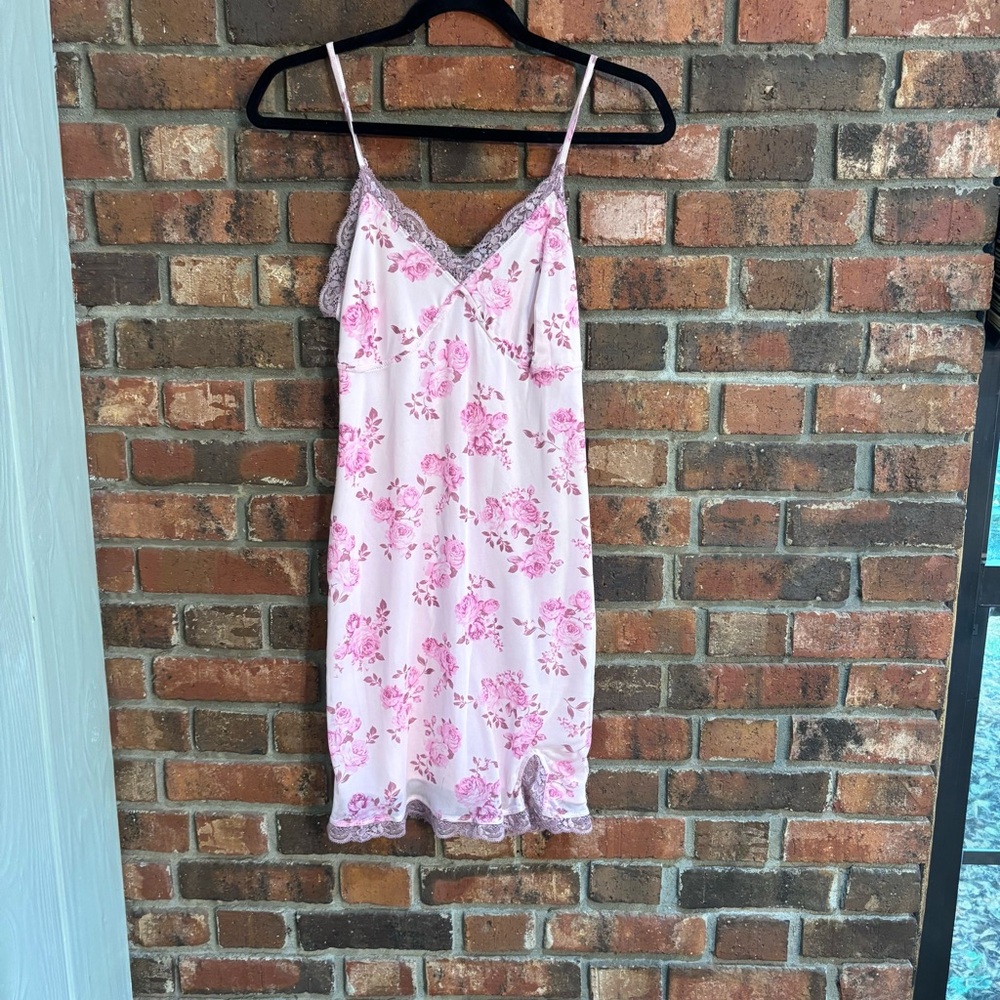 Wild Fable womens lingerie floral slip dress pink small girly y2k coquette